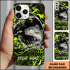 Maxcorners Fishing Neon Green Water Splash Personalized Name Phone Case  (12 Fish Species)