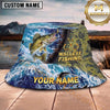 Maxcorners Fishing Ocean Splash Personalized Name 3D Bucket Hat (12 Fish Species)