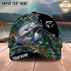 Maxcorners Fishing Lure Scale Pattern Personalized Name 3D Cap (12 Fish Species)
