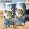 Maxcorners Fishing Tumbler Water Droplet Hook Design Personalized Name Tumbler (13 Species)