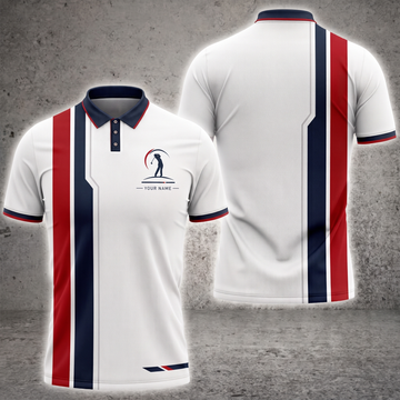 Maxcorners Prestige Drive 3D Golf Personalized Name Polo