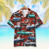 Maxcorners Personalized Classic Car Hawaiian Shirt, Seamless Tribal Pattern Custom Photo Car Aloha Shirts (Up to 5 photos)
