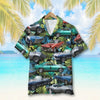 Maxcorners Personalized Classic Car Hawaiian Shirt, Tropical Tree Pattern, Custom Photo Car Aloha Shirts (Up to 5 photos)