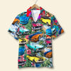 Maxcorners Personalized Classic Car Ugly Hawaiian Shirt, Tropical Pattern Custom Photo Car Aloha Shirts (Up to 5 photos)