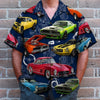 Maxcorners Personalized Classic Car Hawaiian Shirt, Car Machinery Pattern, Custom Photo Car Aloha Shirts (Up to 5 photos)