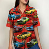 Maxcorners Personalized Classic Car Hawaiian Shirt, Coconut Tree Pattern Custom Photo Car Aloha Shirts (Up to 5 photos)