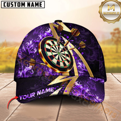 Maxcorners Darts Smoke Flame Multicolor Option Personalized Name 3D Cap