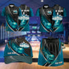 Maxcorners Bowling Bowling Ball And Pins Motion Design Personalized Team Sportswear Set - Polo Shirt, Cap & Skorts
