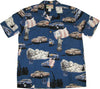 Maxcorners Personalized "Saturn Men's Paradise Found" Hawaiian Shirt, Custom Photo Car Aloha S