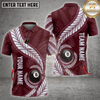Maxcorners Eight Ball Circular Wave Texture Billiards Shirt Multicolor Customized Name, Team Name 3D Shirts