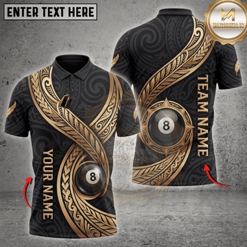 Maxcorners Eight Ball Dragon Scale Texture Billiards Jersey Multicolor Customized Name, Team Name 3D Shirts