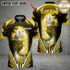 Maxcorners Golf Thunder White Tiger Personalized Name, Team Name 3D Shirt (6 Colors)