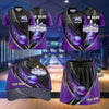Maxcorners Bowling Bowling Ball And Pins Motion Design Personalized Team Sportswear Set - Polo Shirt, Cap & Skorts