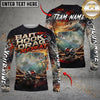 Maxcorners Fishing Bait Hook Drag Repeat Custom Name & Team Name 3D Shirts