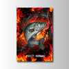 Maxcorners Crappie Fishing Flame Vortex Power Artwork Personalized Name 3D Poster
