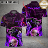 Maxcorners Golf Aliigator Multicolor Customized Name, Team Name 3D Shirts