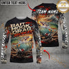 Maxcorners Fishing Bait Hook Drag Repeat Custom Name & Team Name 3D Shirts