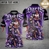 Maxcorners Darts Hip Hop Girl & Pitbull Dog Diamond Multicolor Customized Name, Team Name 3D Shirts