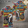 Maxcorners Darts Bullseye Bound Eagle Motivation Multiple Options Personalized Name, Team Name 3D Shirt