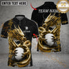 Maxcorners Golf Golden Dragon Aura Personalized Name, Team Name 3D Shirt (6 Colors)