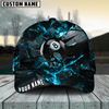 Maxcorners Billiard Ball 8 Dark Material Personalized Name 3D Cap (6 Colors)