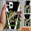 Maxcorners Fishing Honeycomb Green Camo Personalized Name 3D Phone Case (12 Fish Species)