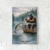 Maxcorners Striped Bass Fishing Bigfoot Quiet Waters Style Personalized Name 3D Poster