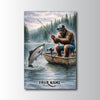 Maxcorners Rainbow Trout Fishing Bigfoot Misty Lake Scene Style Personalized Name 3D Poster