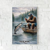 Maxcorners Rainbow Trout Fishing Bigfoot Misty Lake Scene Style Personalized Name 3D Poster