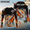 Maxcorners Fishing Fire Touch Custom Name & Team Name 3D Shirts
