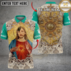 Maxcorners Bowling And Pins Jesus Sacred Heart Customized Name, Team Name 3D Shirt (4 Colors)