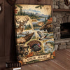 Maxcorners Duck Hunting Mallard Sunset Marsh Personalized Canvas Wall Art