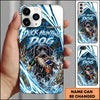 Maxcorners Duck Hunting Golden Retriever Electric Blue Hexagon Splash Personalized Name 3D Phone Case - Golden Retriever