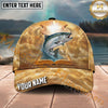 Maxcorners Fishing Golden Faith Open Bible Splash Personalized Name 3D Cap (12 Fish Species)