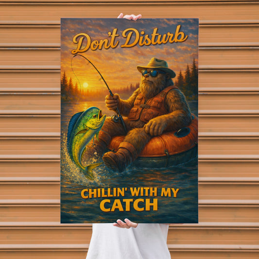 Maxcorners Mahi-Mahi Fishing Golden Hour Bigfoot Lake Personalized Name 3D Poster