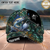 Maxcorners Fishing Lure Scale Pattern Personalized Name 3D Cap (12 Fish Species)