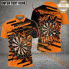 Maxcorners Darts & “Shut Up & Throw” Speed Stripe Graphic Multicolor Customized Name, Team Name 3D Shirts