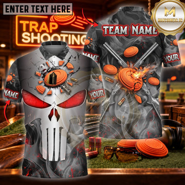 Maxcorners Trap Shooting Marksman & Dynamic Shotgun Graphic Customized Name, Team Name 3D Shirts