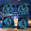 Maxcorners Bowling Flaming Tiger Bowling Ball Design Personalized Team Sportswear Set - Polo Shirt, Cap & Skorts
