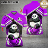 Maxcorners Bowling Angry Panda Multicolor Customized Name, Team Name 3D Shirts