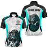 Maxcorners Men’s Darts Team Shirt Turquoise Tiger And Dartboard With Name Option LM2404