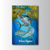 Maxcorners Tuna Fishing Underwater Action Illustration Personalized Name 3D Poster
