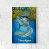 Maxcorners Tuna Fishing Underwater Action Illustration Personalized Name 3D Poster