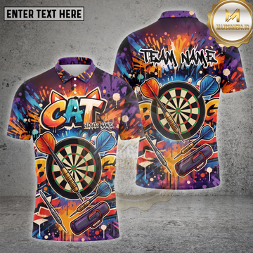 Maxcorners Darts Shirt Graffiti Dartboard Multiple Options Personalized Name, Team Name 3D Shirt