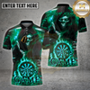 Maxcorners Darts Shirt – Grim Reaper Fire Dartboard Darts Game Design – Multioptions Personalized Name, Team Name 3D Shirt (4 Colors)