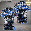 Maxcorners Savage Wolf Golfer Polo Customized Name, Team Name 3D Shirts (4 Colors)