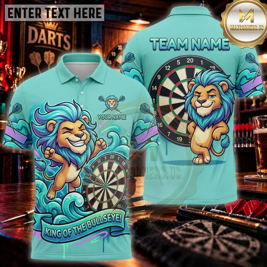 Maxcorners Darts Turquoise Funny Duck Duo Personalized Name 3D Unisex Shirt
