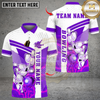 Maxcorners Bowling Ball And Pins Flaming Multicolor Customized Name, Team Name 3D Shirt