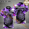 Maxcorners Darts Skull Reaper Thunder Lightning MultiColor Option Customized Name, Team Name 3D Polo Shirt