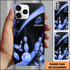 Maxcorners Bowling Pink Strike Ball Pins Multicolor Personalized Name 3D Phone Case
